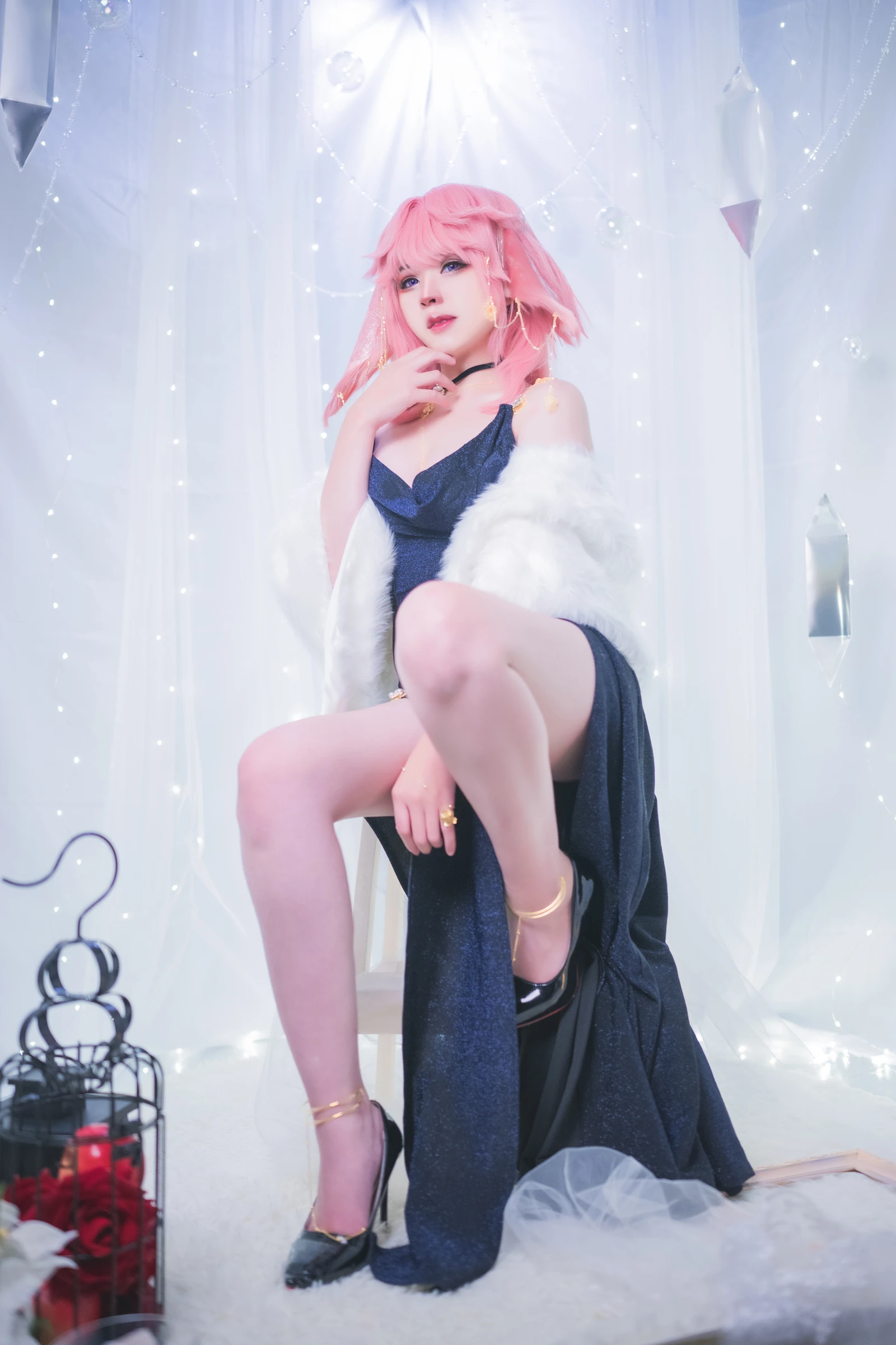 图片[3]-Hatori Sama ae Miko Cocktail Dress-COS世界